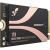 Sabrent SSD [1TB] Rocket 2242 DRAM-Less M.2 PCIe Gen 4 NVMe (SB-2142-1TB)