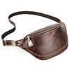 Contacts Borsa a tracolla in vera pelle da uomo, piccola borsa a tracolla, borsa a tracolla da uomo, casual, marsupio per ciclismo, escursionismo, viaggi, Caffè 3.0