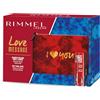 Rimmel London Kit Regalo Donna Love Message, Pochette Medium Red con Mascara Wonder Volume Thrill Seeker Volumizzante a Lunga Tenuta e Matita Occhi Soft Kajal Kohl