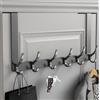 Gerhannery Appendiabiti da Porta con 6 Ganci, Appendiabiti Sopraporta Attaccapanni da Porta per Appendere, Portasciugamani da Porta Adatto per Camere da Letto, Cucina, Ufficio, Bagno (Nero Opaco)