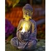 Yeomoo Statuine di Buddha con lampade solari per decorazione soggiorno e scrivania, accessori : statuetta di Buddha Zen giardino camera decorazione regalo per donne mamma regalo di compleanno