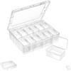 YANJIY 13 Pezzi Contenitore Trasparente Piccolo, Scatole Plastica Con Coperchio Piccole Trasparenti, Mini Scatola Quadrate Di Stoccaggio, Per La Raccolta Di Piccoli Oggetti, Perline, Pillole