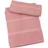 hobbymio.it Set Asciugamano con Ospite da ricamare a Punto Croce, Salvietta più Ospite con Tela Aida, Asciugamano bagno 50x100cm più Opite 30x50cm (05 Rosa)