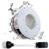 Sweier IP65 Faretto da Incasso per Bagno, Colore Bianco (Lampadine non Incluse), GU10 Impermeabile (Incluso Attacco GU10), AC 220-240 V, Apertura 68 mm, Confezione da 1 Pezzo