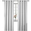 YSTELLAA Tende 100% Oscuranti Per Interni 2 Pezzi, 140×260cm, Effetto Lino, Tende Termiche, Con Anelli, Tenda Termica Isolante Freddo E Caldo, Fonoassorbenti, Moderne, Grigio Bianco