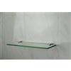 cabinetsforbathrooms - Mensola angolare in vetro spesso 6 mm, con 2 graffette cromate, 100 x 300 mm