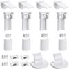 JOOTUEPO 24 Pezzi Kit di Accessori per Tende Plisse, Ricambio Plissettato Senza Fori, Installazione Senza Forare per Finestre e Accessori Tende Plissé