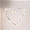 Lights4fun Ghirlanda a forma di cuore con 10 luci LED bianco caldo