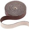 GORGECRAFT Cordoncino In Pelle di Bufalo A Grana Sintetica Marrone Scuro Largo 12.5 mm 2 m Rotolo di Pelle su Un Solo Lato Cordino In Pelle Sintetica Opaca per Collane Bracciale Gioielli Perline Lacci
