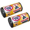 Handy Bag, 3557880353506, Sacchetti per la spazzatura con maniglie scorrevoli a nastro e chiusura elastica, 20 l, 45 x 50 cm, 2 rotoli da 15 pz.