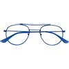 Industrie Ottiche Italiane Srl Occhiale Da Lettura Premontato Corpootto Metal Blu +2,00 Diottrie
