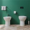 MarinelliGroup Sanitari bagno filomuro a terra RIMLESS Bidet e Vaso WC in ceramica con sedile coprivaso softclose SIGMA