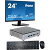 YNISEK Soluzione Mini PC i3-10110U 16GB 1TB M.2 SSD + Schermo 24P + Tastiera + Mouse senza OS