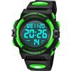 aswan watch Orologio Digitale Bambino con Sveglia, Cronometro, Data, Luce LED-Orologio da polso Ragazzo con Cinturino in Silicone-Blu,S/M