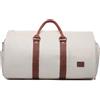 seyfocnia Borsone convertibile da viaggio, borsone porta indumenti, per uomini e donne, borsa da viaggio 2 in 1 da appendere, Beige, Classico