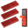 evermotor 4 Pezzi Catarifrangente Posteriore Portatarga, Riflettore Rosso Autoadesivo Occhio di Gatto Moto e Bicicletta 85 x 30 x 8 mm, E4 Omologato per Scooter