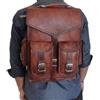 Fatto a mano Uomo Vera Pelle da Viaggio Su Zaino Laptop Bag Grande Escursioni Campeggio Nuovo