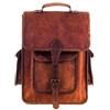 Fatto a mano Mens-Genuine-Leather-Vintage-Laptop-Backpack-Rucksack-Messenger-Bag-Satchel-New