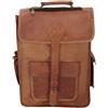 Fatto a mano Nuovo da Uomo Vera Pelle Zaino Laptop Bag Grande Escursioni Viaggio Quadrato Su