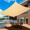 UIRWAY Vela Ombreggiante 3 x 4 m Rettangolare Tenda Parasole,Traspirante,95% Protezione UV per Giardino, Patio, Pergola, Cortile-Sabbia