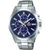 Edifice Casio EDIFICE Orologio, Robusta Cassa, 10 BAR, Azzurro, Uomo con Cinturino in Acciaio Inox EFV-560D-2AVUEF