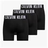 Calvin Klein Boxer Brief 3Pk 000NB3612A Aderenti, Nero (Black, Black, Black), S (Pacco da 3) Uomo