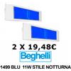 Beghelli 2 Lampade d' emergenza Beghelli STILE notturna Blu SE 8/24H 1499BLU