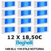 Beghelli 12 Lampade d' emergenza Beghelli STILE notturna Blu SE 8/24H 1499BLU