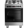 Beko FSE62110DXF - Cucina a Gas 4 fornelli forno elettrico 60x60 cm Acciaio inossidabile