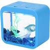 Qcwwy Betta Mini Acquario Acquario LED Luce Notturna Facile da Usare Contenitore di Pesci Piante