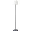 Novaline Lampada da terra a piantana Altair 3W Nera e bianca con pannello solare ricaricabile USB telecomando IP65 RGB + Bianco caldo 3000K Novaline