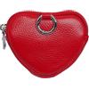 BAWAKO Portamonete a forma di cuore in pelle - Portamonete per monete e piccole cose, colore: rosso