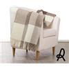 Lanerossi Plaid in Lana Vergine Fantasia Check - Iseo Check 130x170 cm / Bianco/Beige