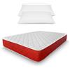 amuéblate online - Materasso viscoelastico Red Reversibile 135 x 190 cm, [Regalo cuscini], antiacaro, antibatterico e ipoallergenico