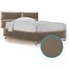 BiBi Relax | Sommier Matrimoniale Contenitore, Con 4 Pannelli Testata, Tessuto Ecopelle, 160 x 190 cm, Colore Fango, Made in Italy