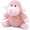 lilizzhoumax Peluche di Pecora 13cm/5" Sedersi Simulazione, Morbido, Rosa