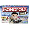 Monopoly Hasbro Gaming Monopoly Travel World Tour - Gioco da tavolo strategico per famiglia e bambini, gameplay classico con geografia Twist, include tabellone cancellabile a secco e timbri token, età 8+