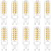 WULUN No Flickering No Strobe G9 LED lampadine di base in ceramica 9W, equivalente 90W alogeno, 900LM, bianco caldo 3000K, basso calore, AC 85-265V, non dimmerabile, confezione da 10
