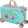 Undercover - Trolley cavalcabile Peppa Pig - bagaglio per bambini su cui sedersi - caricabile fino a 50 kg - con pratiche maniglie per il trasporto - robusta valigia da viaggio
