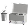 Ristosubito Bagnomaria per salse compatto CLN 2 bacinelle GN 1/6 Modello CBMSC2H Temp.°C. 40/90 Dim. cm L.41.2 P.28 H.27.8