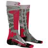 X-Bionic X-Socks Ski Rider 4.0 Wmn, Calze Invernali da Sci Donna, Stone Grey Melange/Pink, M