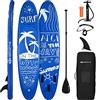 GOPLUS SUP Tavola da Surf Gonfiabile, Set Paddle Board per Adulti, Portata di 120/130/170kg, Remo Regolabile 160-210cm, 335/305/297x76x15 cm (Blu A, L)