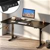 Shally Dogan Scrivania Elettrica Regolabile in Altezza, Tavolo Motorizzato Alzabile con Console di Comando e Tasti di Regolazione, Gancio Supporto Cuffie, Standing Desk (Nero, 160 x 75 x 72-117 cm)