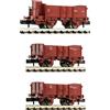 FLEISCHMANN 6660034 FS set 3 carri aperti tipo L uno con garitta Scala N 1/160
