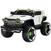 FP-TECH AUTO ELETTRICA PER BAMBINI MACCHINA JEEP 2 POSTI 4WD 12V CON TELECOMANDO USB MP3