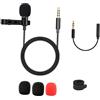 UKCOCO 2 Pz 3.5mm Microfono Lavalier Cablato Clip-on - Microfono Direzionale Per Smartphone Fotocamera Laptop Pc