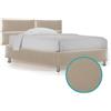 BiBi Relax | Sommier Piazza e Mezza Contenitore, Con 4 Pannelli Testata, Tessuto Ecopelle, 120 x 190 cm, Colore Tortora, Made in Italy