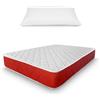 amuéblate online - Materasso viscoelastico Red Reversibile 90 x 190 cm, [Regalo cuscino], antiacaro, antibatterico e ipoallergenico