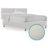 BiBi Relax | Sommier Piazza e Mezza Contenitore, Con 4 Pannelli Testata, Tessuto Ecopelle, 120 x 190 cm, Colore Bianco, Made in Italy