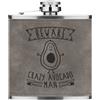 Gift Base Beware Crazy Avocado Man 170ml pelle Sintetica Hip Flask Grigio Divertente Sano